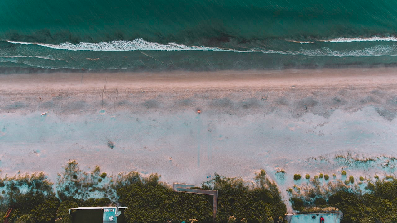 Soft evening light over a quiet Florida beach